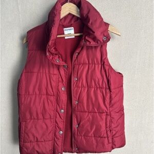 Old Navy Red Puffer Vest